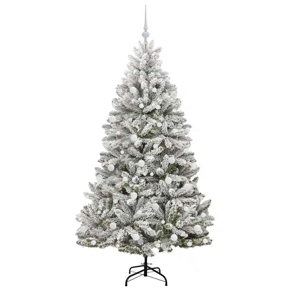 Albero di Natale artificiale con 300 LED Verde e Bianco 180 cm 3395751