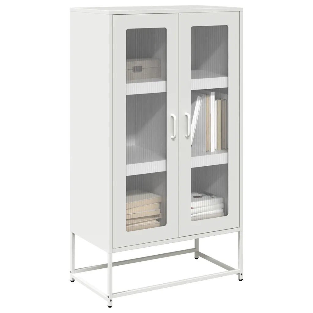 Credenza Bianca 68x39x123 cm in Acciaio