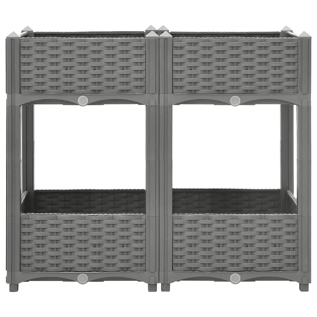 Fioriera | Cassetta per fiori | Vaso Rialzata 80x40x71 cm in Polipropilene