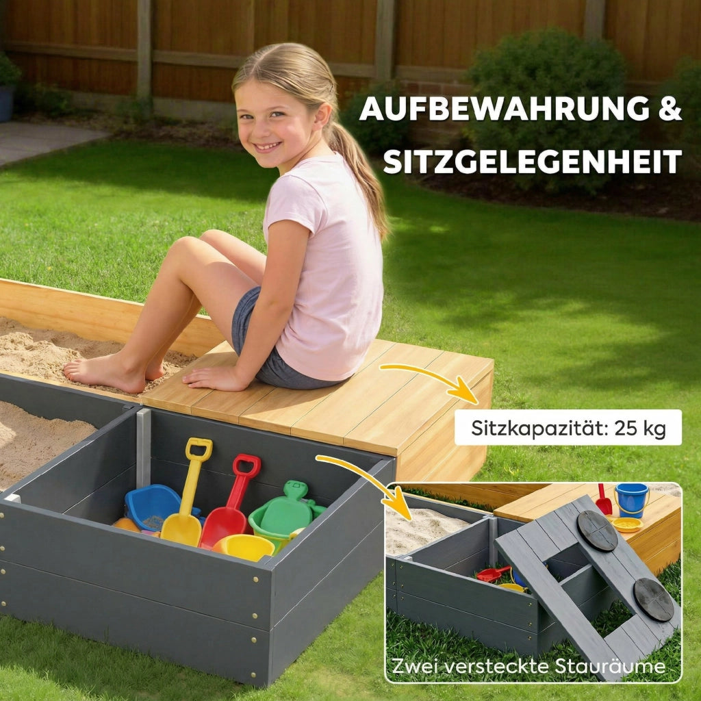 Sandbox 2 Pezzi con Sedia e Lavabo ¨C Minimal ¨C Legno 150x90cm Giallo
