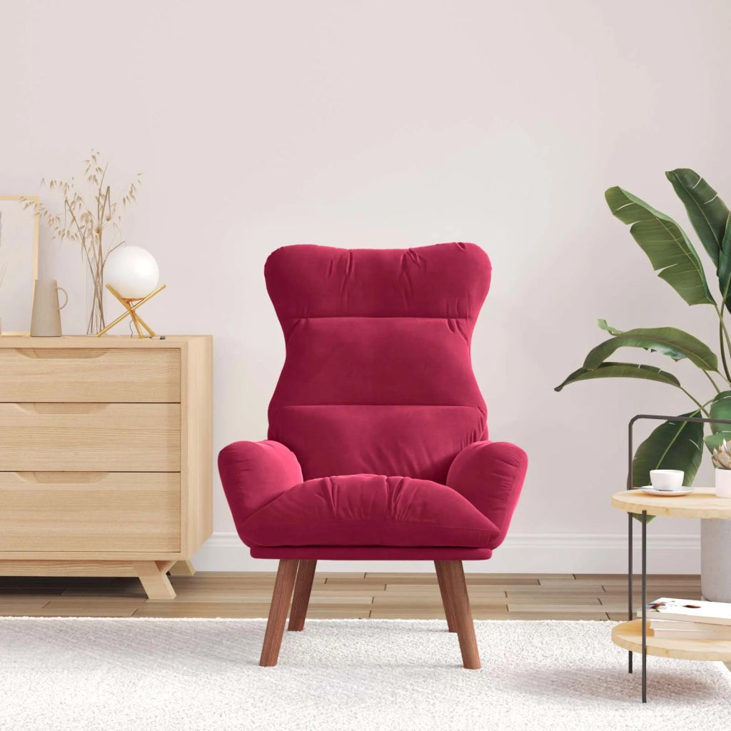 poltrona Rosso Vino 69 x 74 x 93 cm Velluto 42001839