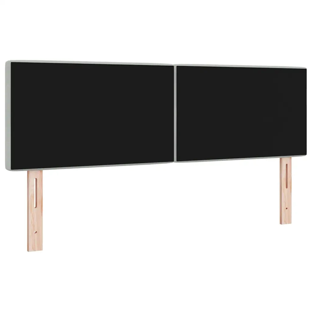 Testiera | Testata LED con strisce LED Grigio chiaro 160 cm Velluto