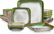 Set di piatti quadrati a 16 pezzi - per 4 persone