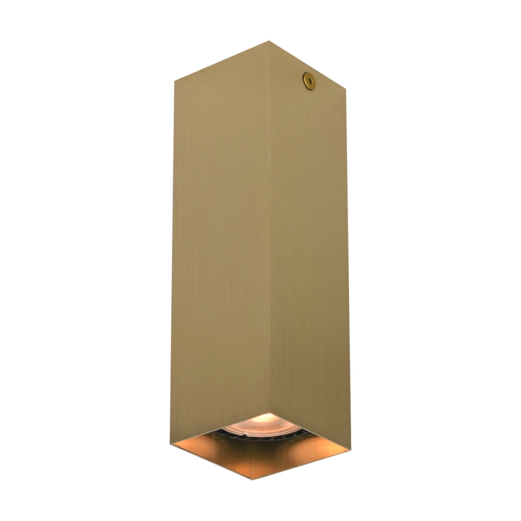 Spot soffitto ANDER Italux quadrato ottone GU10 17cm