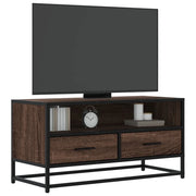 Mobile TV-Credenza per TV-Console TV Rovere Marrone 80x34,5x40cm Legno Multistrato Metallo 719541
