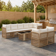 Set Divano da Giardino 8 pz Beige polyrattan 3436500