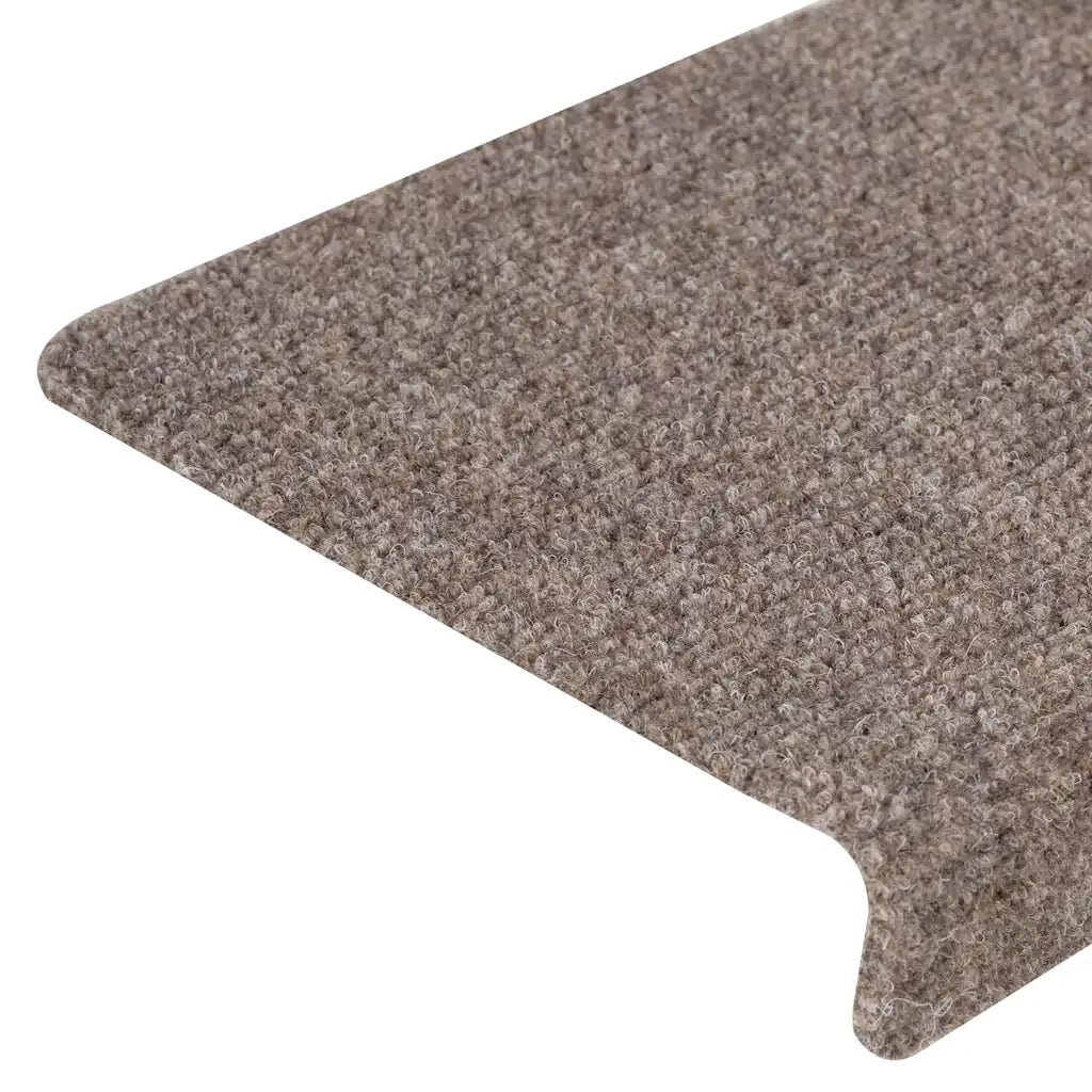 Tappetini per scale autoadesivi 30 pz 65x21x4 cm beige bordo rettangolare 3365700