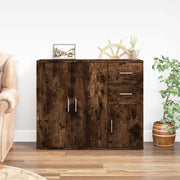 Credenza-Buffet-Armadio da cucina Rovere Fumo 91x29,5x75 cm in Legno Multistrato