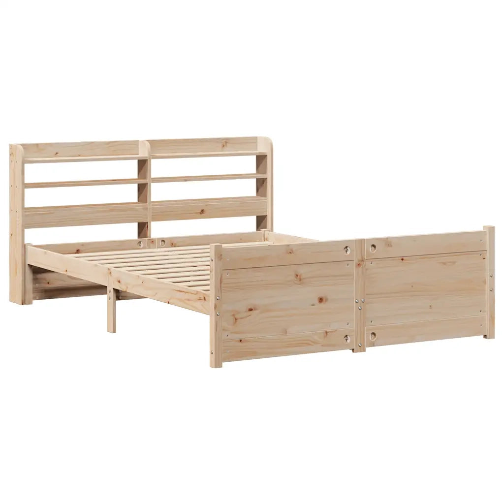 Giroletto con Testiera 150x200 cm in Legno Massello di Pino 3306764