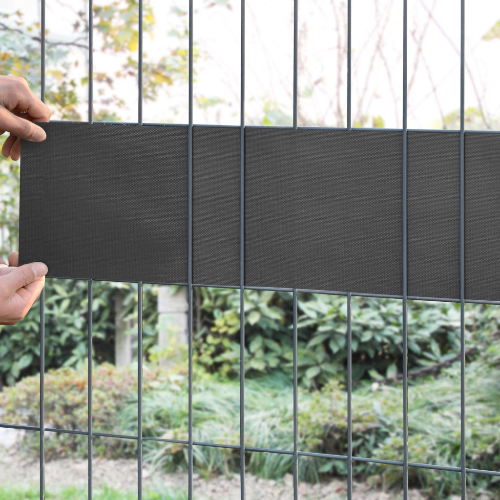 Set di 4 Striscie Frangivista in PVC 'Jesteburg' per Coprire Recinzione di Rete (26,6 m²) Schermatura Protezione Privacy, Frangivento - Antracite [en.casa]