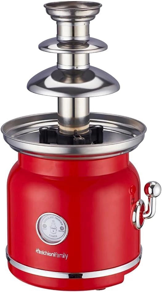 Melchioni 118370003 fontana di cioccolato Rosso, Acciaio inox 90 W