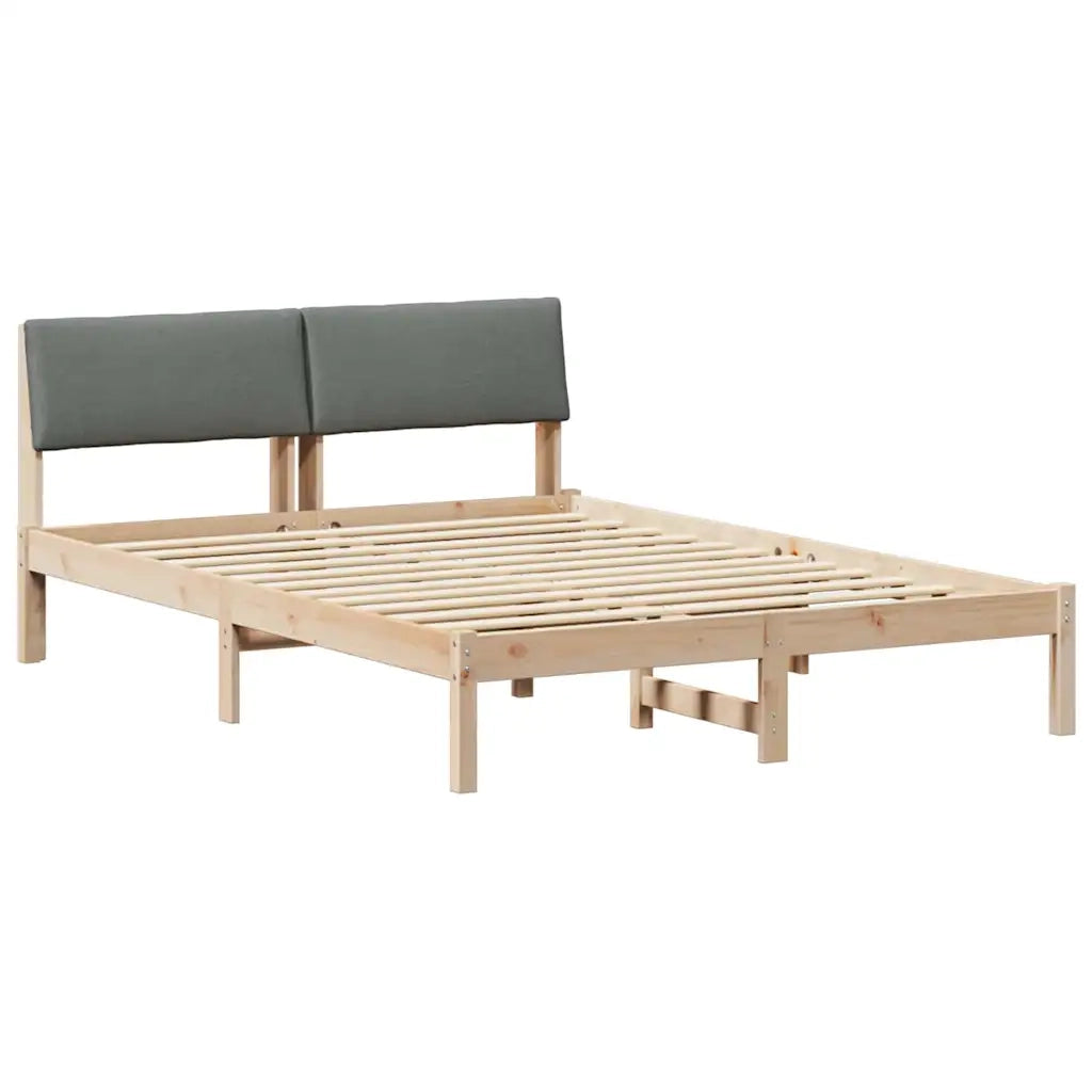 Struttura del Letto marrone e grigio scuro 135 x 190 cm
