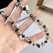 Collana di perline di pietra naturale, nuova, fatta a mano, regalo di Natale o di compleanno.