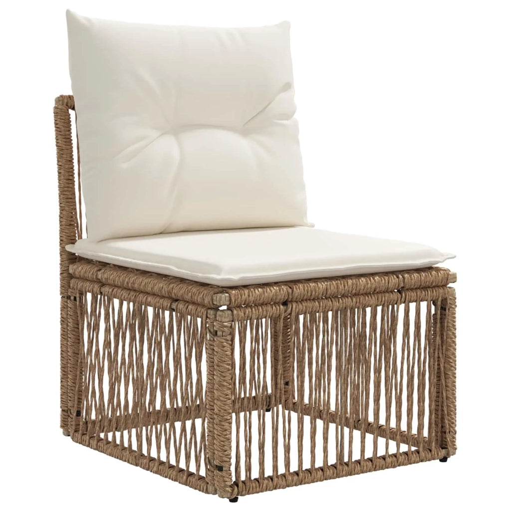 Set Divano da Giardino 4 pcs Beige polyrattan 3435633