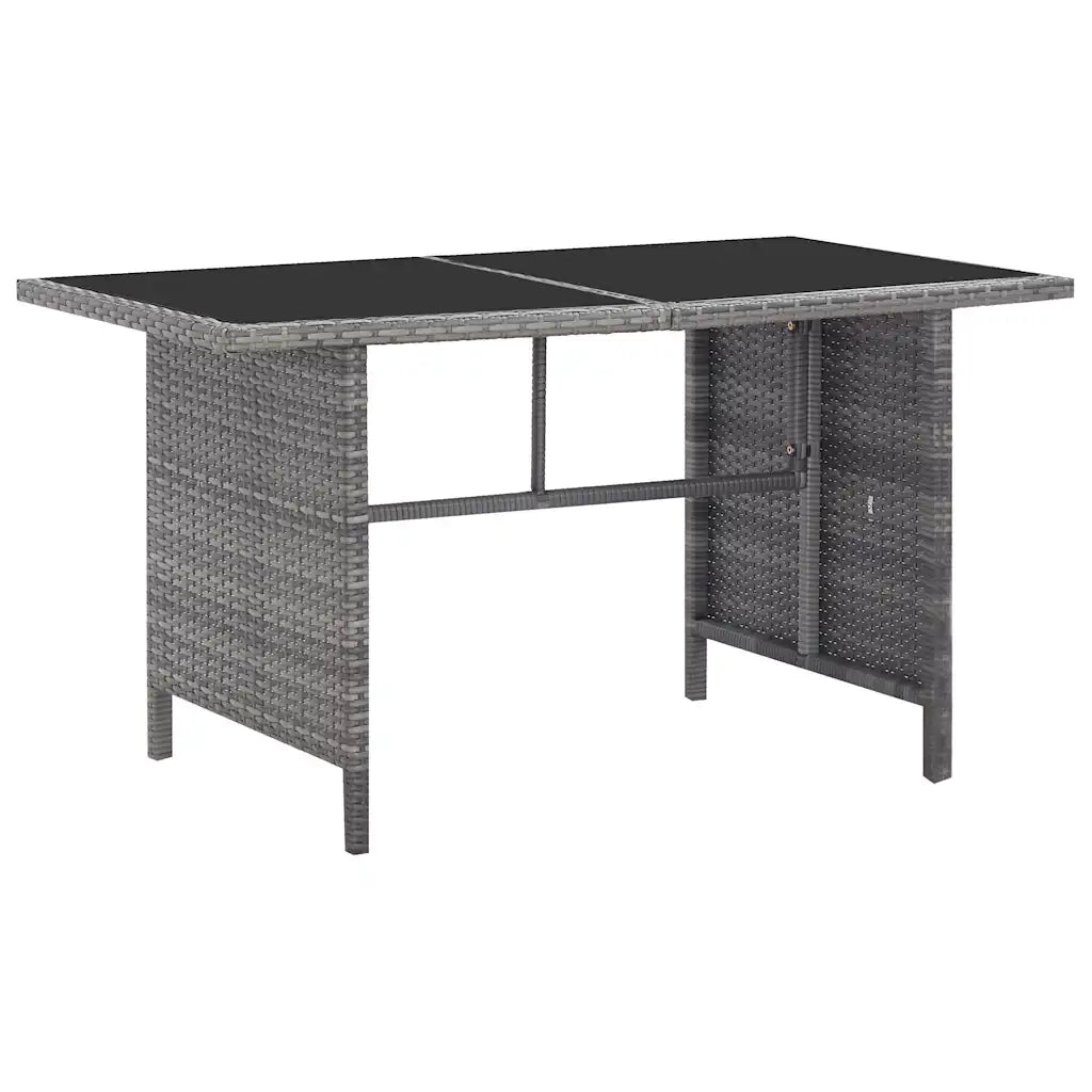Set Divani da Giardino 6 pz con Cuscini in Polyrattan Grigio 43960