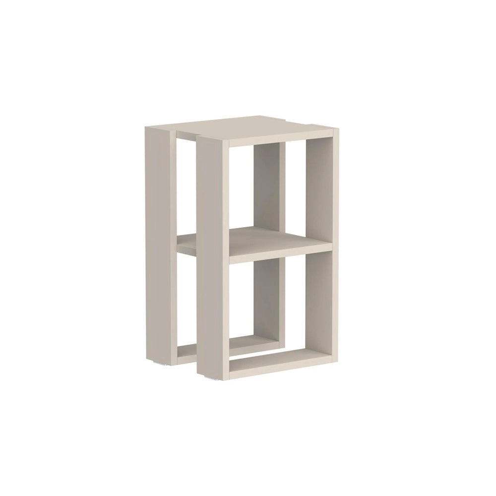 Comodino due ripiani Lonie 34x30x55h colore cashmere