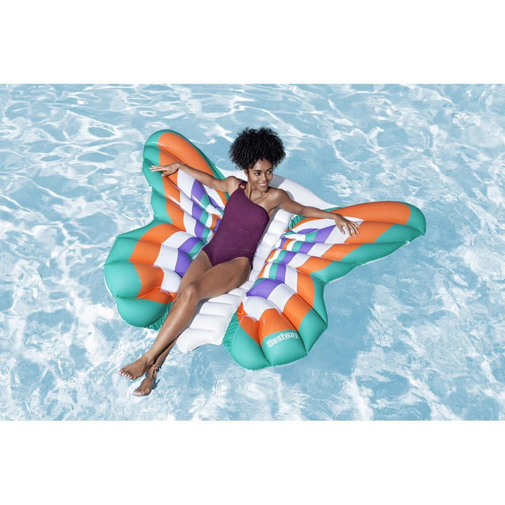 Trade Shop - Materassino Gonfiabile Boho Butterfly Mare Piscina Forma Farfalla 193x176cm Estate 43963 -