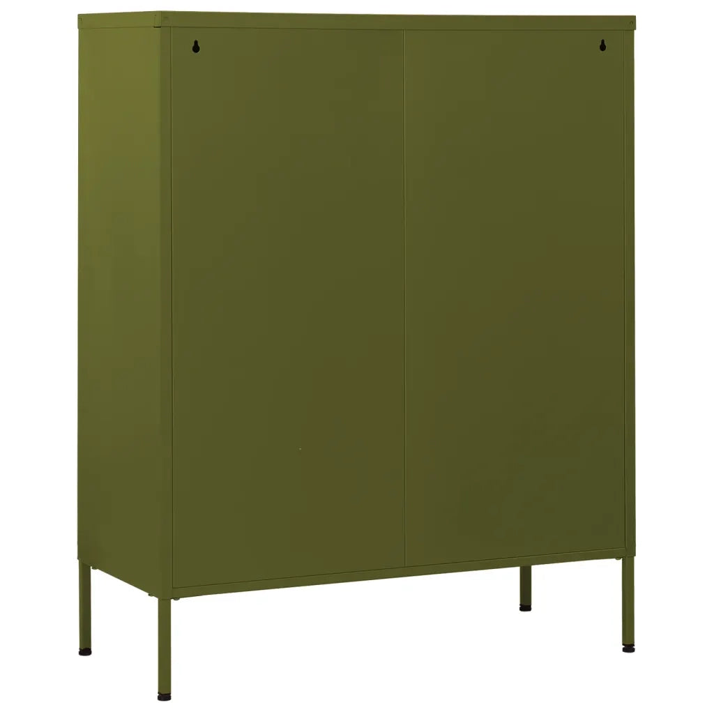 Cassettiera Verde Oliva 80x35x101,5 cm in Acciaio CFW6569136