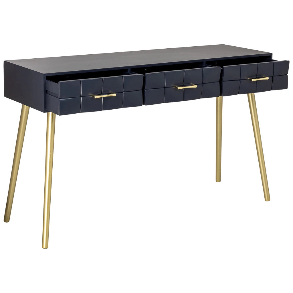 Mobile ingresso in legno nero 132x41x79h cm