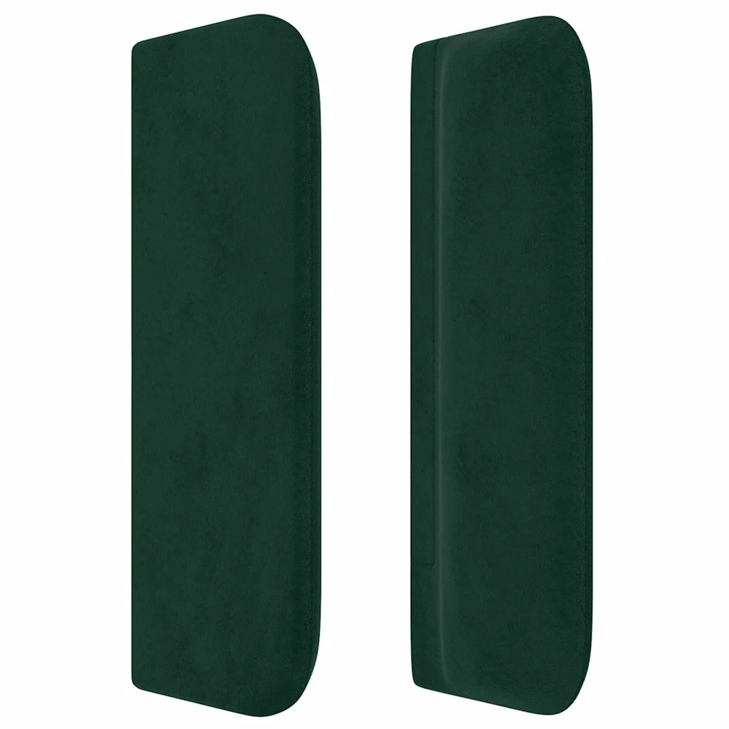 Testiera ad Orecchio Verde Scuro 163x16x78/88 cm in Velluto 3119161