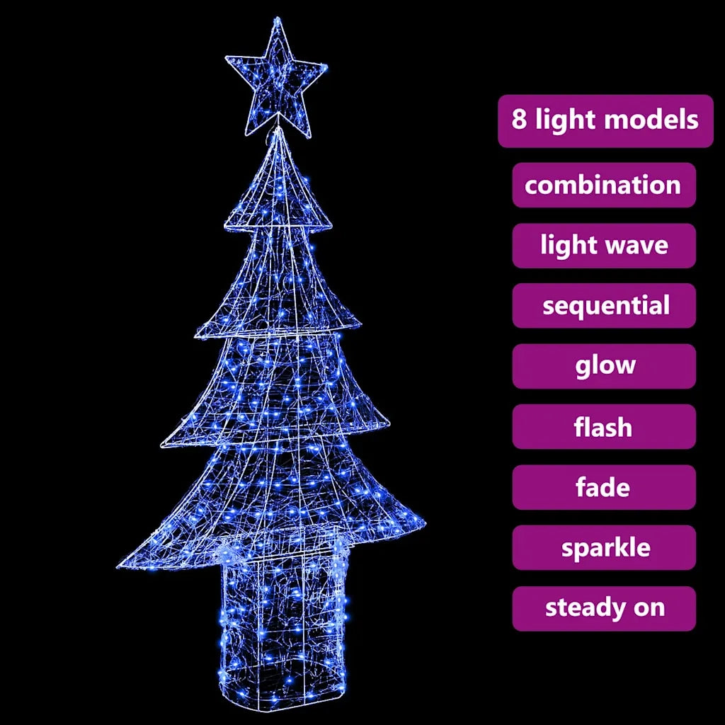 Albero di Natale con 240 LED-Luci decorative natalizie Blu 180 cm Acrilico 162857