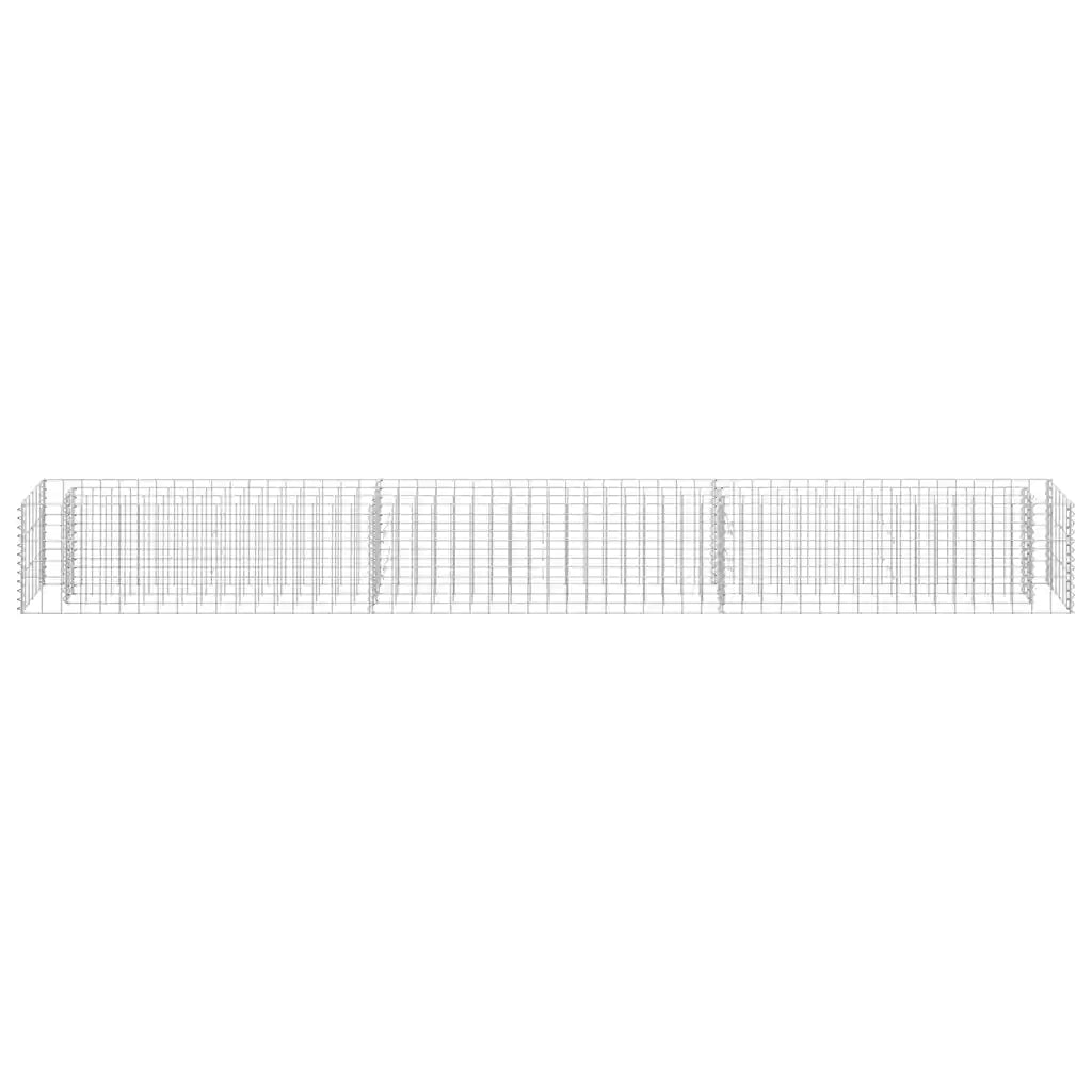 Gabbione Letto Rialzato in Acciaio Zincato 270x30x30 cm 145637