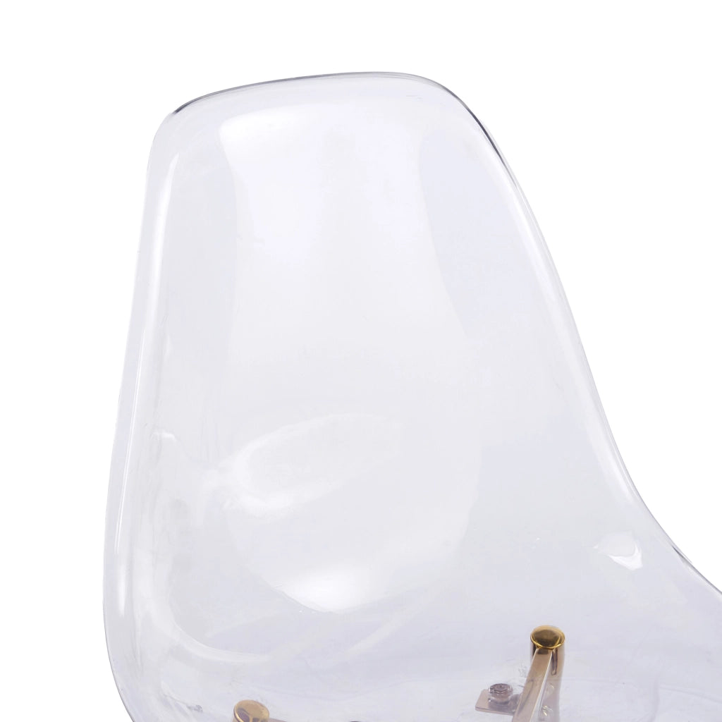 SEDIA Trasparente 53x47x51 cm ABS Metallo Set da 4 pezzi Oro