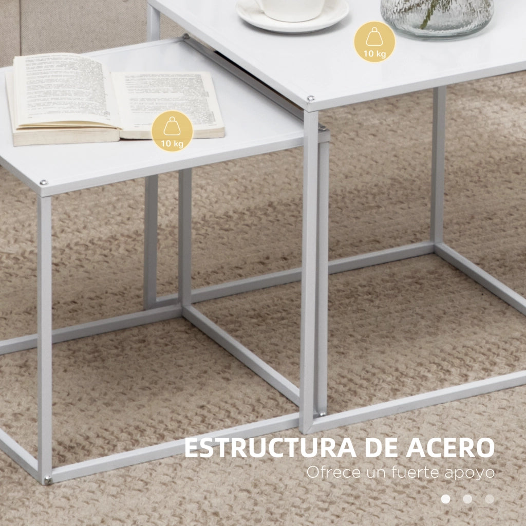Tavolino da caff¨¨ nido ¨C zephmum ¨C bianco 35x35 40x40