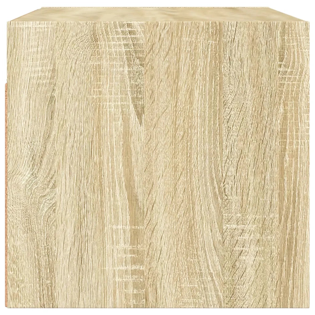 Armadietto a Muro | Mobili a Muro con Ante in Vetro 2 pz Rovere Sonoma 68,5x37x35 cm