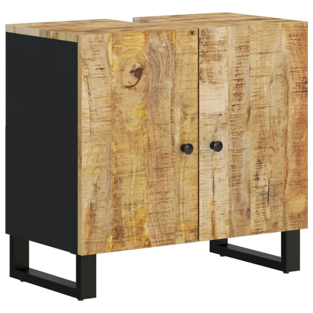 Mobile Lavabo-Armadietto da bagno 62x33x58cm Legno Massello Mango Legno Multistrato 199671