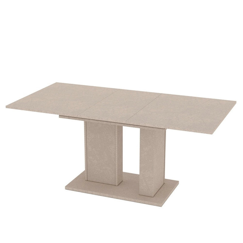 Tavolo allungabile Sone con allunga centrale colore cashmere