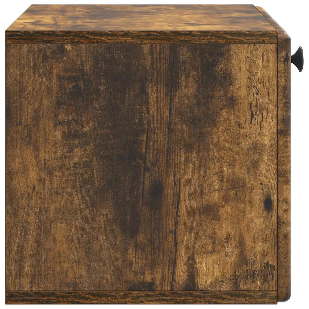 Mobile Porta TV da Muro-Credenza per TV sospesa 59,5 x 31 x 30 cm Rovere Fumo