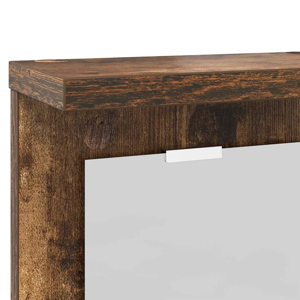 Appendiabiti a muro con lo scaffale Rovere fumo 85 x 10 x 45 cm 874487