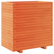 Fioriera | Cassetta per fiori | Vaso Giardino Marrone Cera 70x40x72,5cm Legno Massello Pino