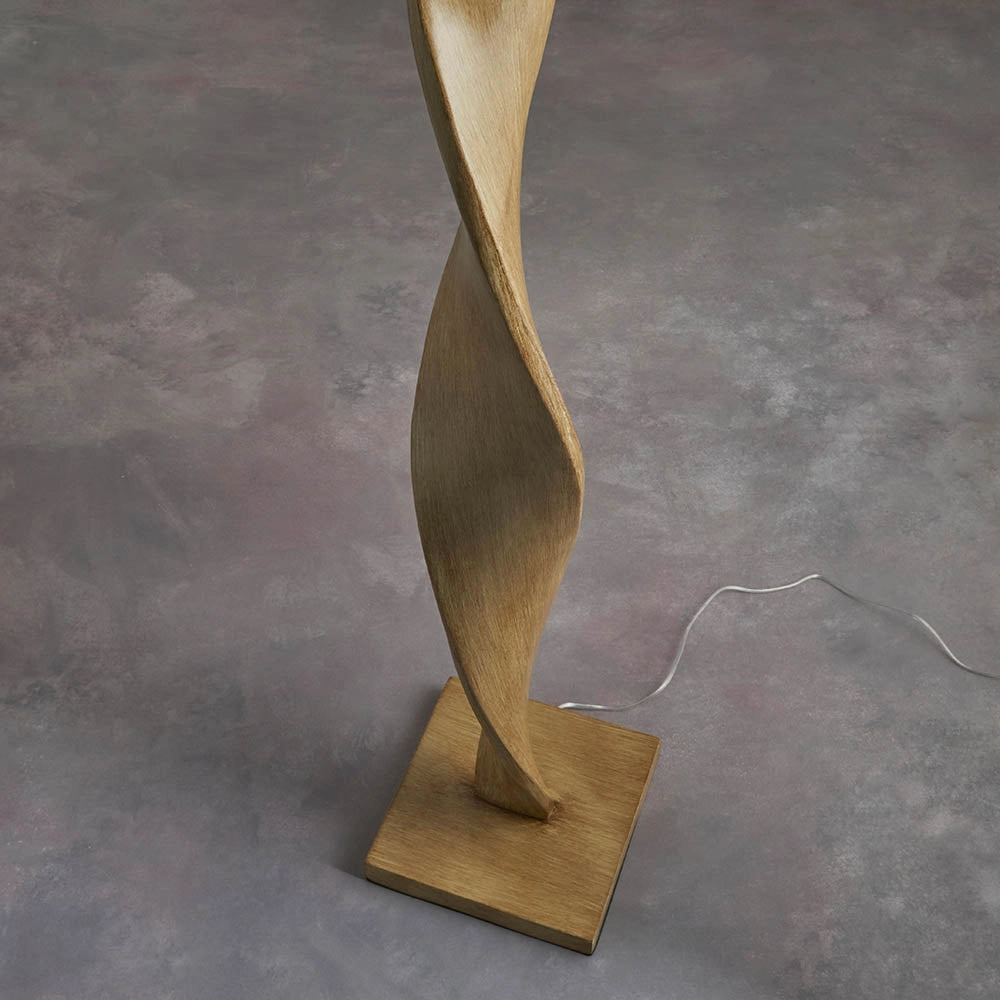 Lampada da terra scandinava rovere/lino E27 Endon Abia
