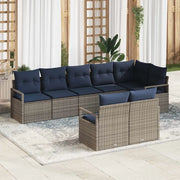 Set di divani 8 pcs Grigio polyrattan 3346435