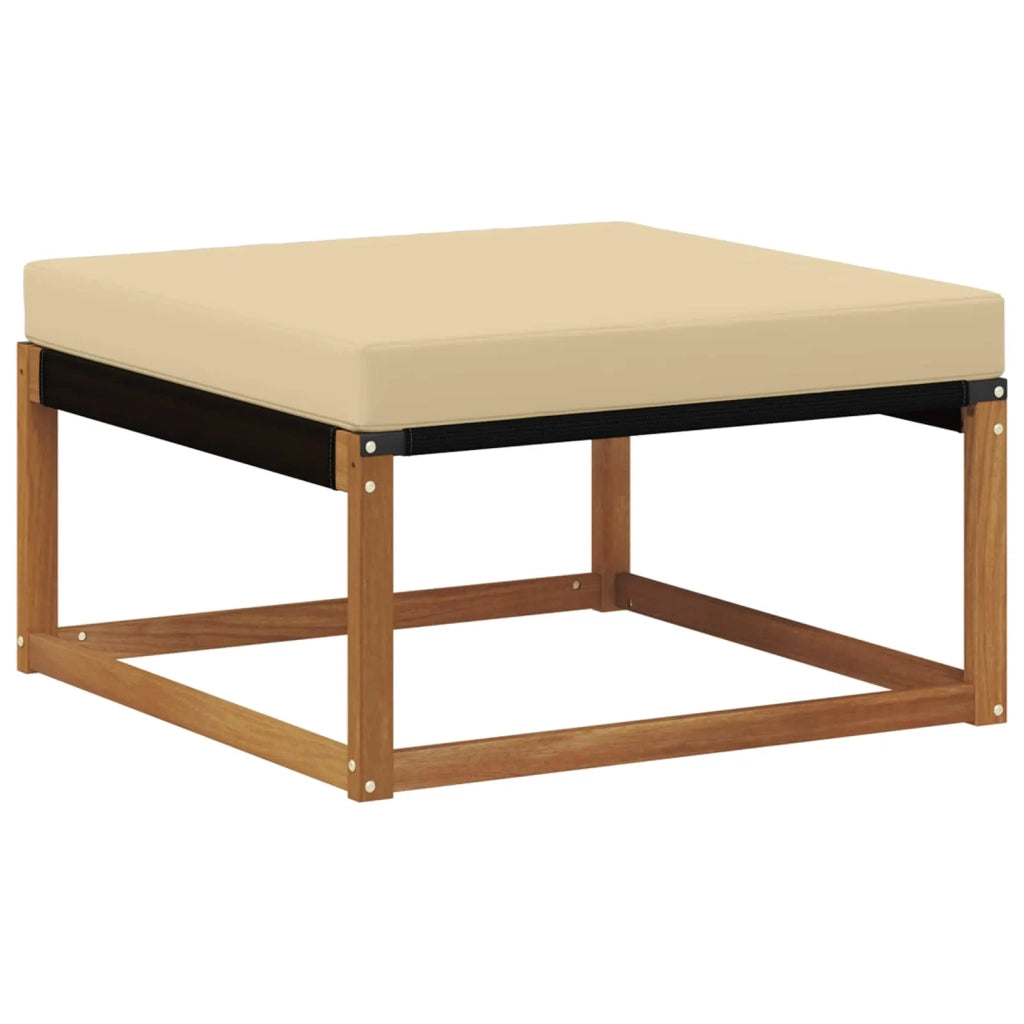 Set di divani da esterno con cuscino 7 pcs Naturale e Beige 3369680
