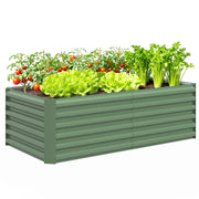 Fioriera rialzata in acciaio galvanizzato ¨C Xylo ¨C 180x90x57,5 cm verde chiaro