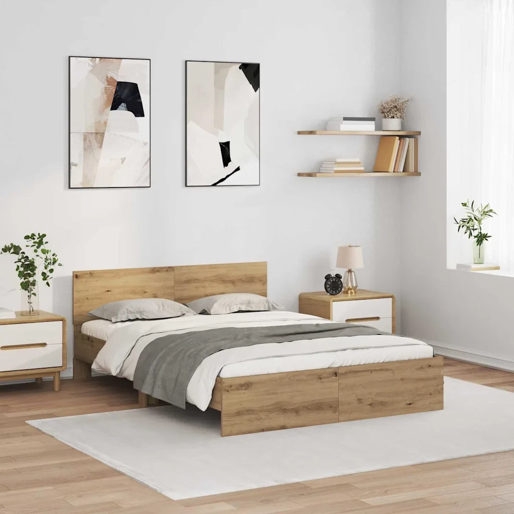 Struttura del letto Rovere artigianale 140 x 190 cm