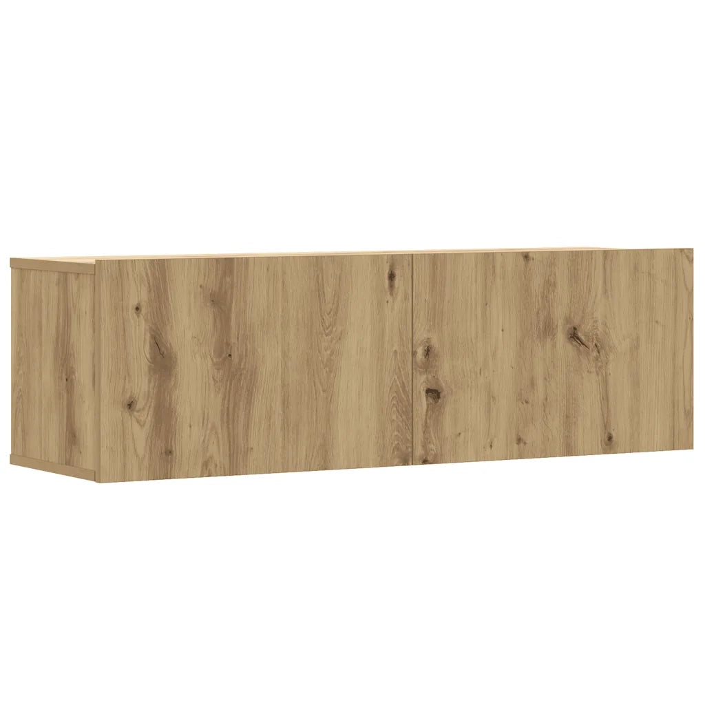 Set Mobile TV 6 pz-Credenza per TV Montato a Parete Rovere in Legno Multistrato 177589