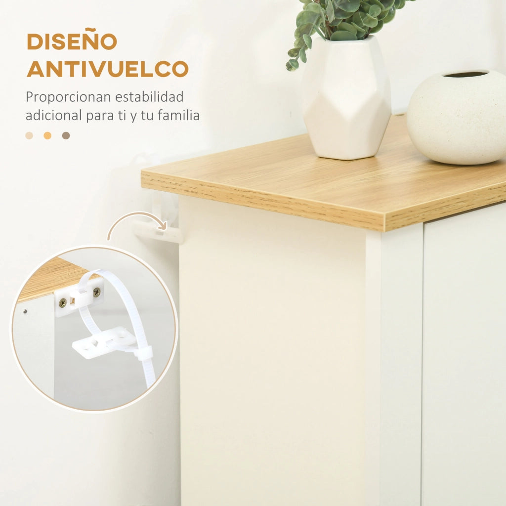 Scarpiera con cassetti e ripiani ¨C zephmum ¨C bianco 72x26x80 cm