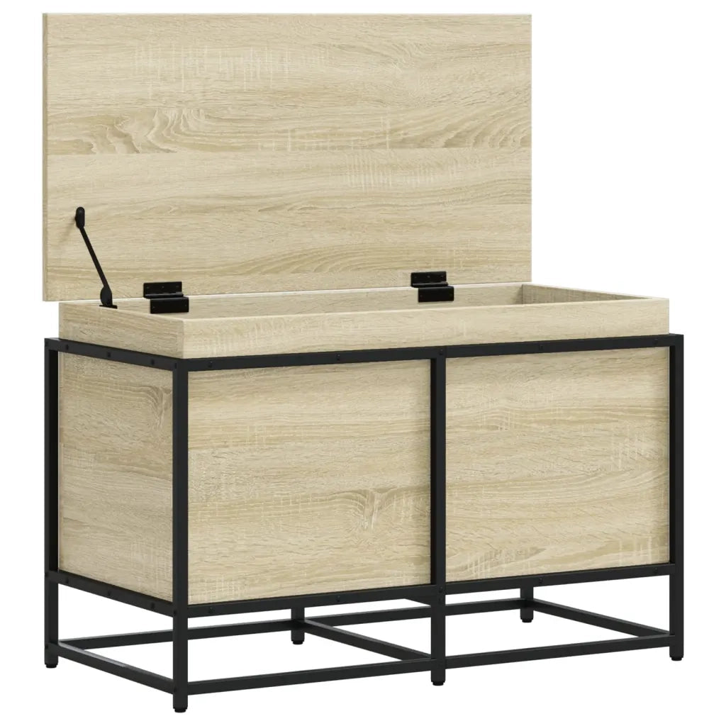 Contenitore con Coperchio Rovere Sonoma 80x40x51,5cm Truciolato 848800