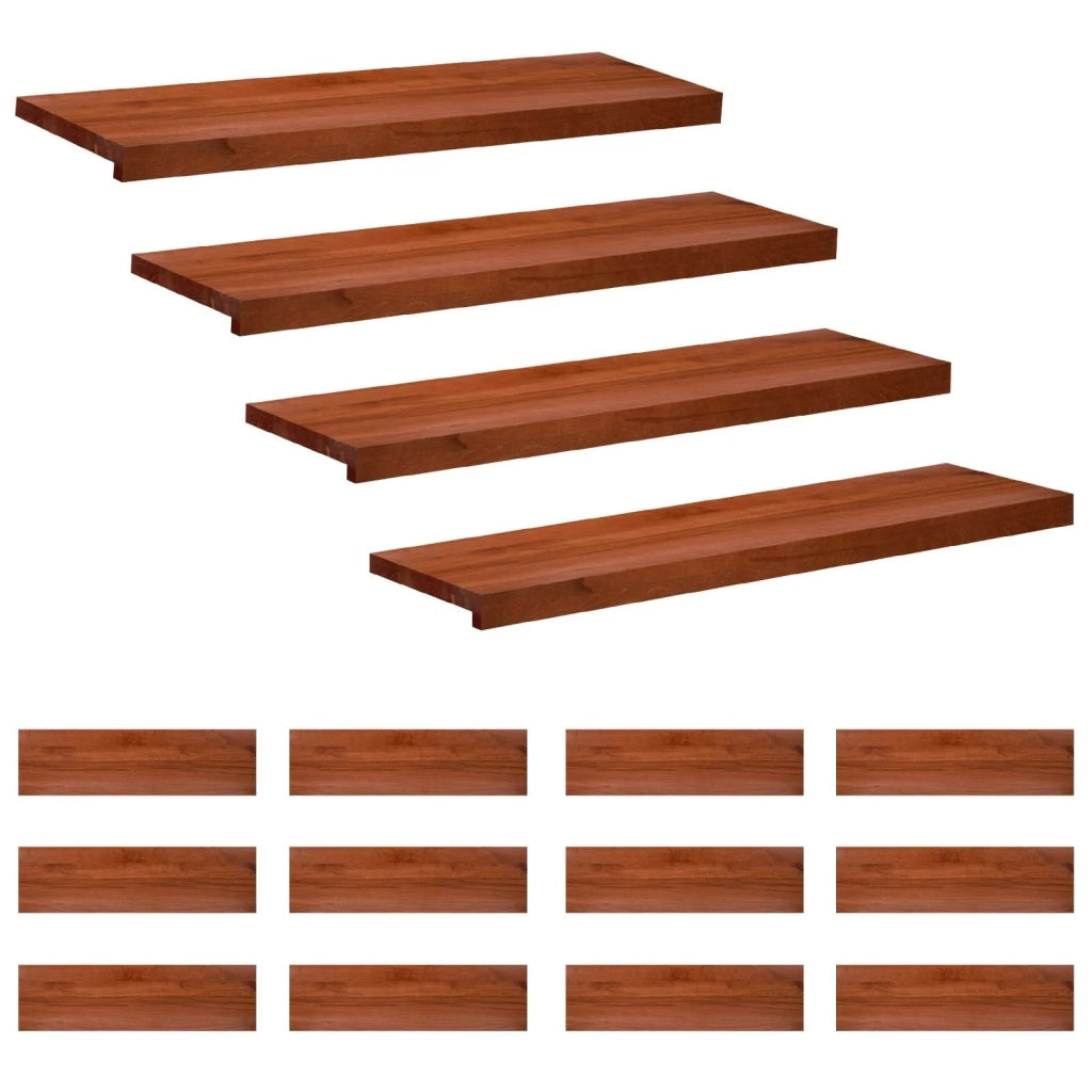 Tappeti per scale 16 pz 90 x 30 x 2 cm Marrone 3446444