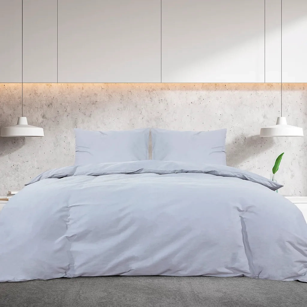 Set Copripiumino Grigio 140x200 cm in Cotone CFW7478990