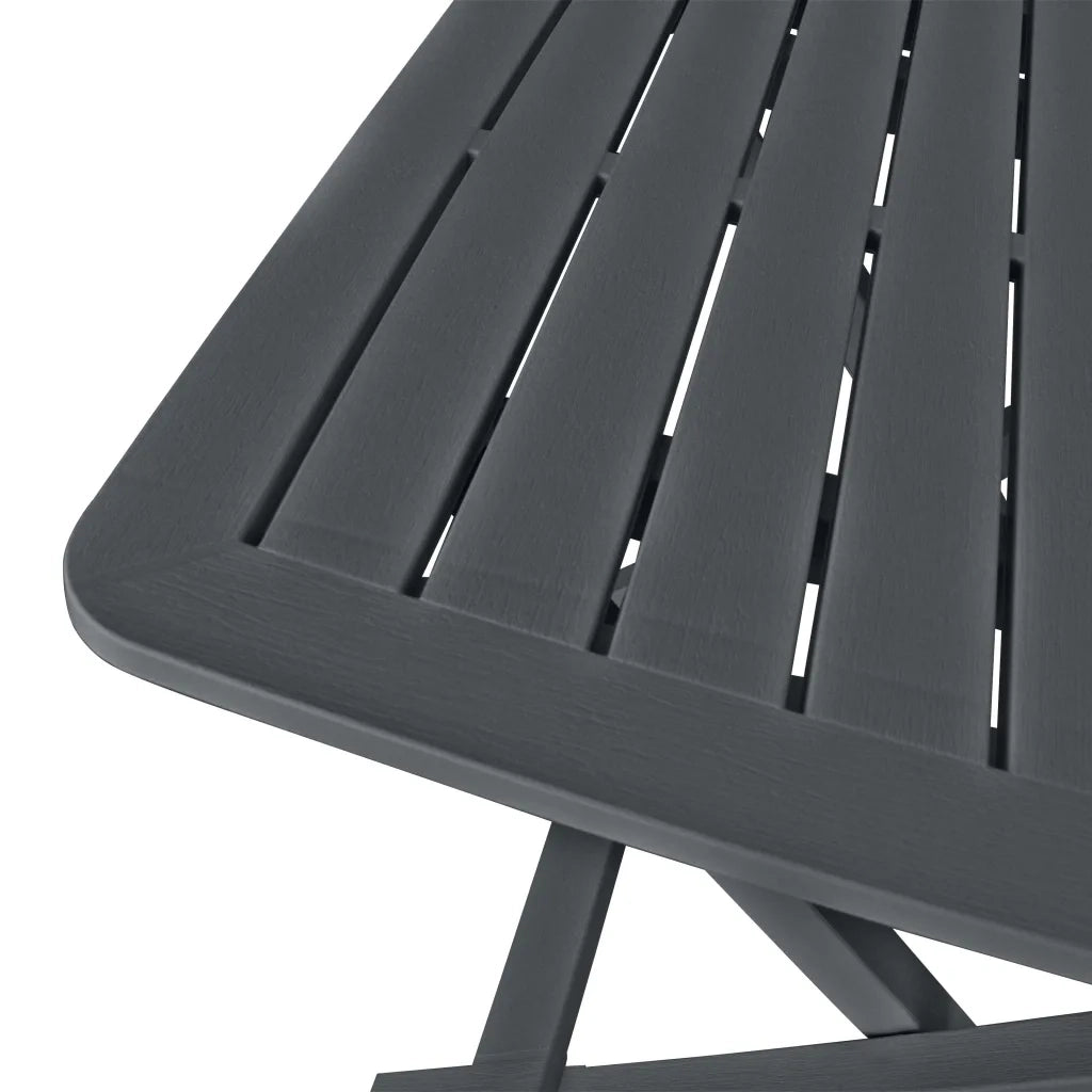 Set da Bistrot 3 pz Pieghevole in Plastica Antracite 48753