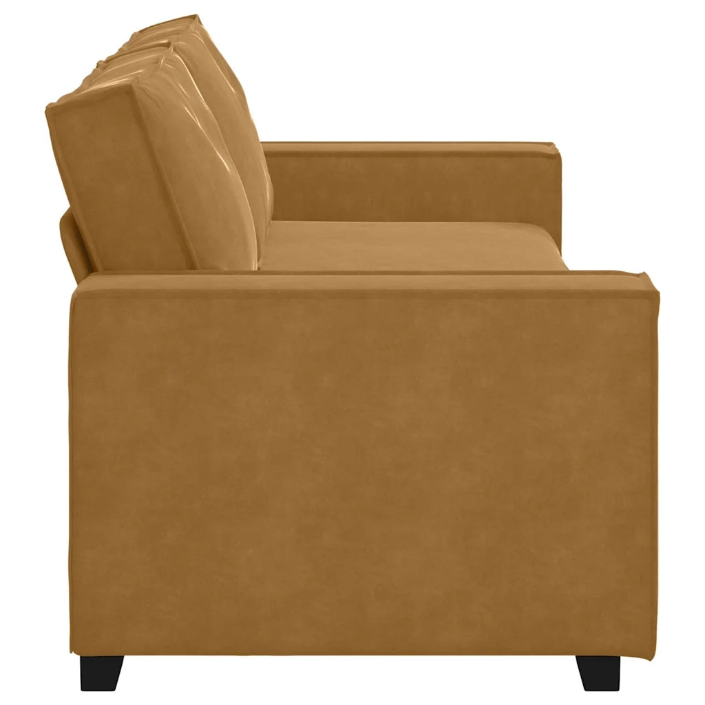 Divano a 3 Posti Marrone 220x78x84 cm in Velluto 4105037