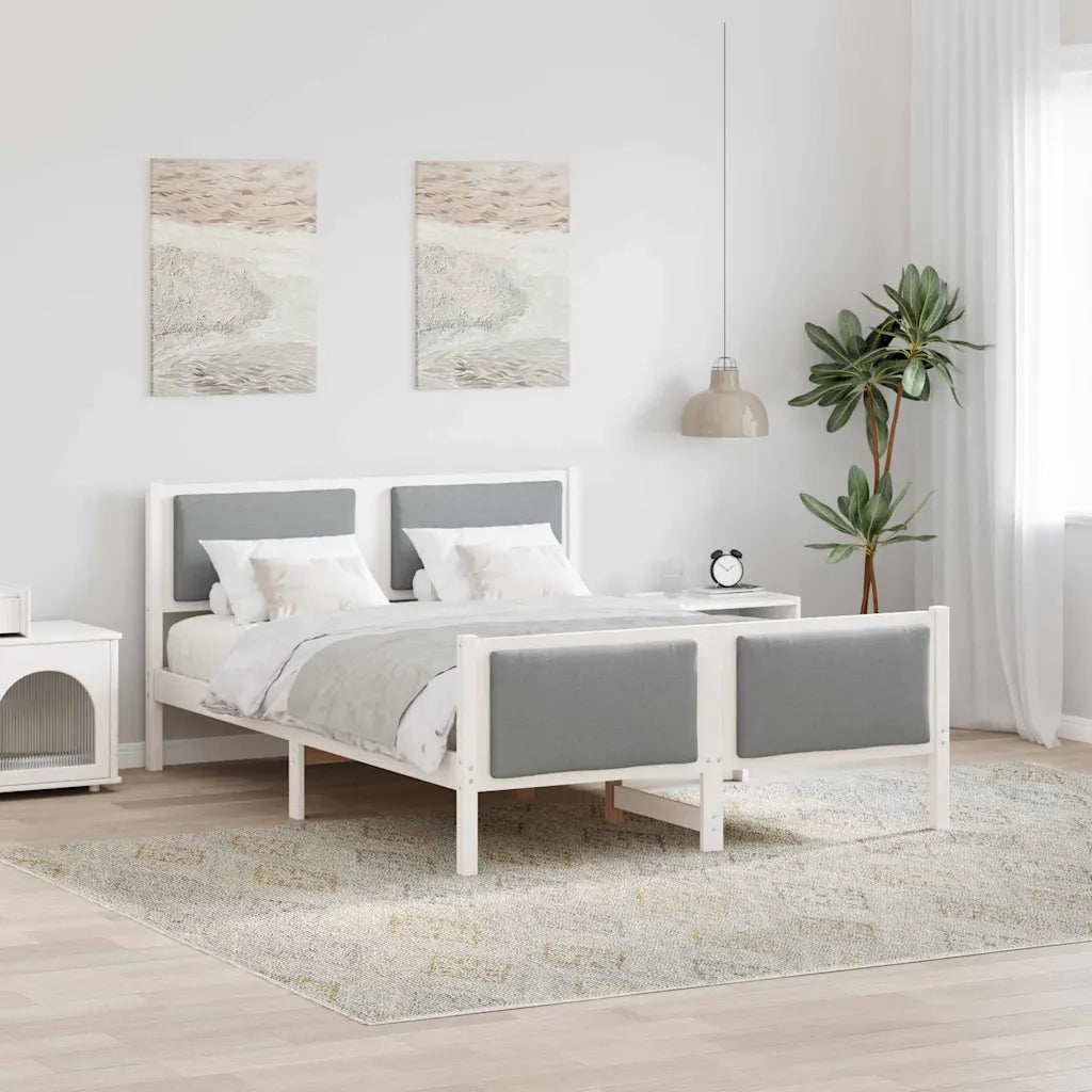 Struttura del letto-Giroletto Grigio chiaro 160 x 200 cm Tessuto 700692