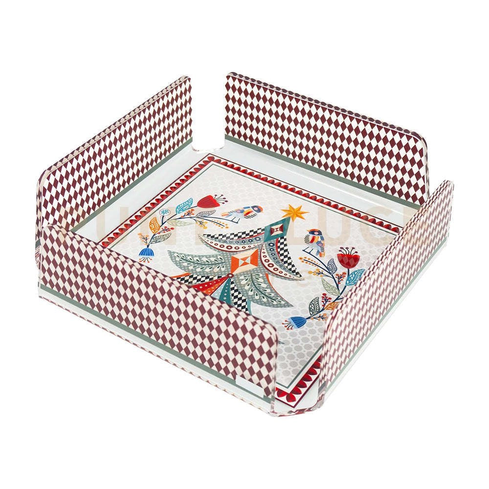 PORTATOVAGLIOLI MEDIO IN CRISTALLO ACRILICO DECORATO DISEGNO ALBERO