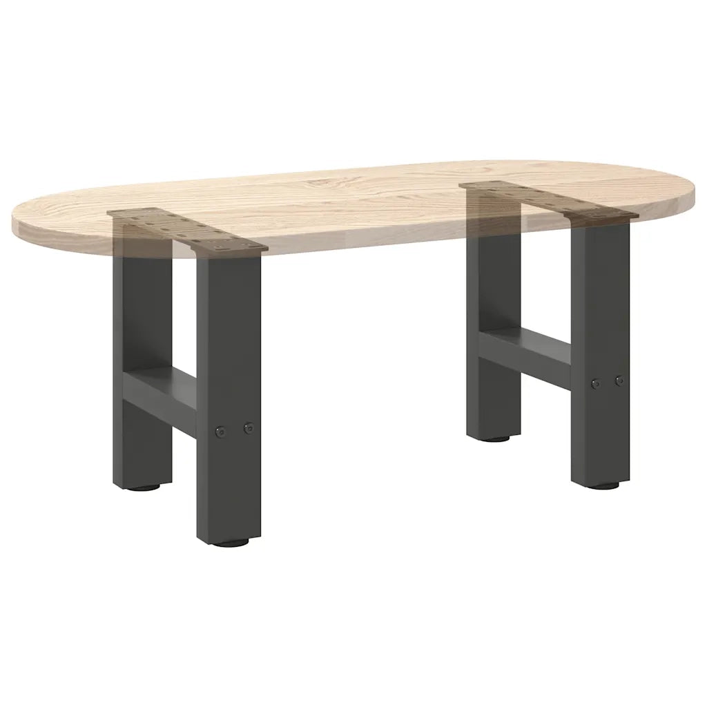 Gambe per Tavolino da Caffè Antracite 2 pz 40x(30-31) cm Acciaio 4013258