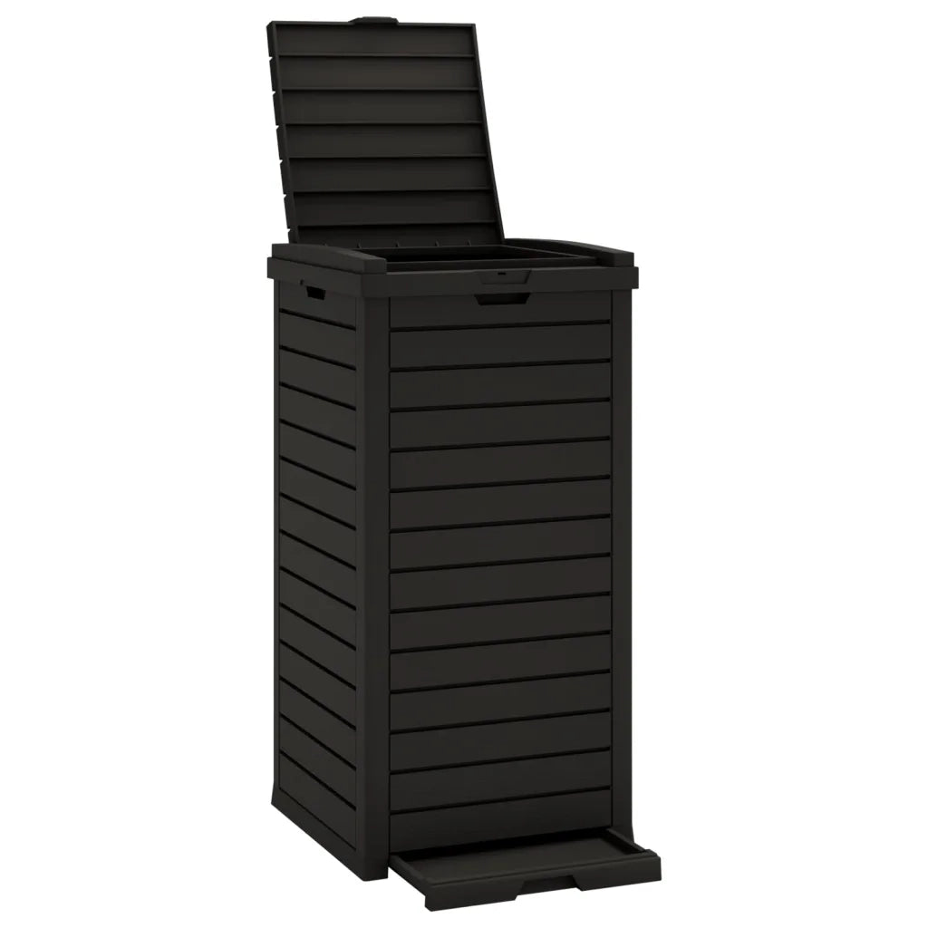 Cestino per Rifiuti da Esterno Nero 41x41x86 cm Polipropilene CFW8092816